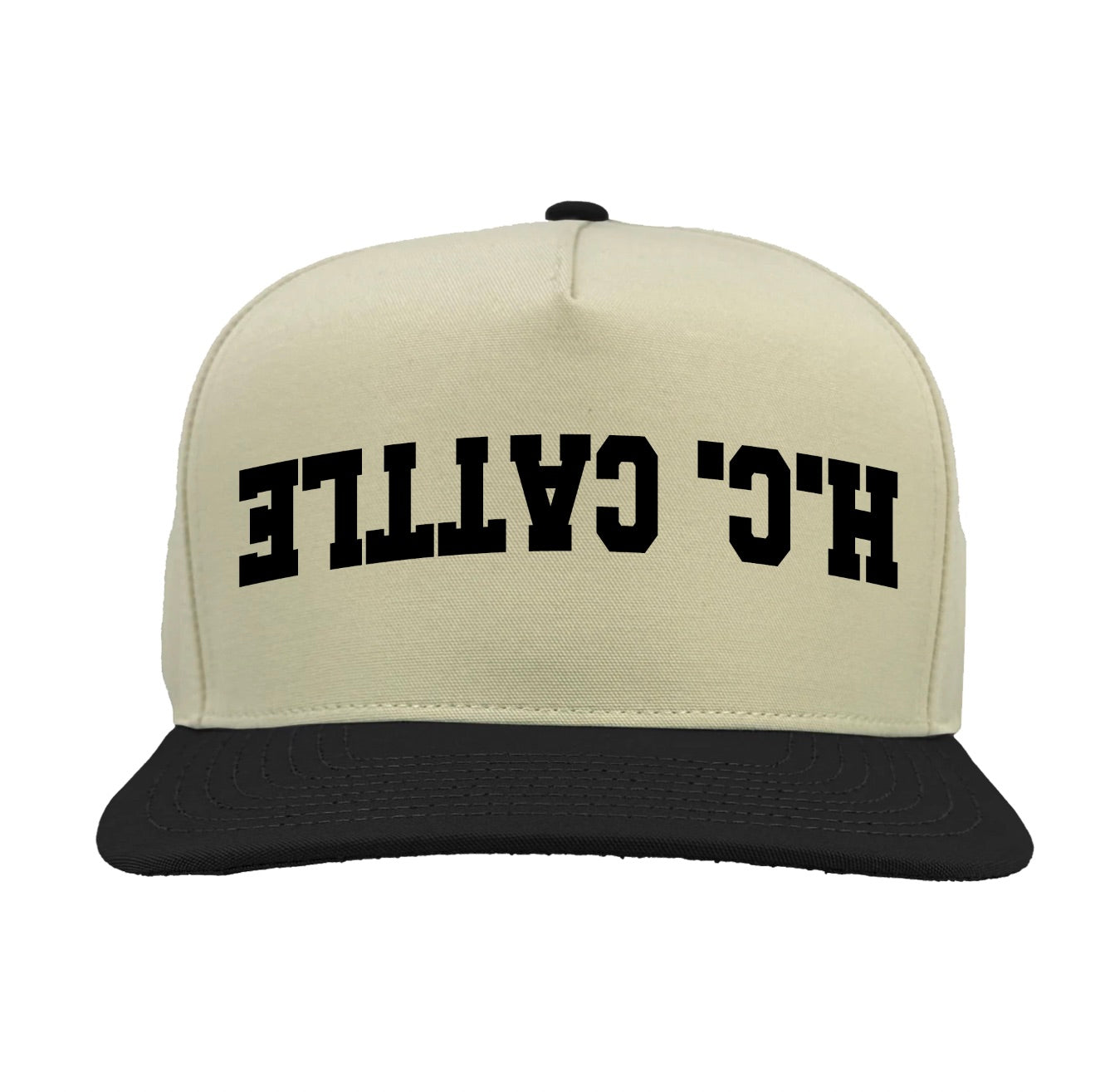 THE UPSIDE DOWN COLLEGE HAT - 5 PANEL SNAPBACK HAT