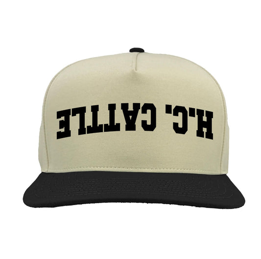 THE UPSIDE DOWN COLLEGE HAT - 5 PANEL SNAPBACK HAT